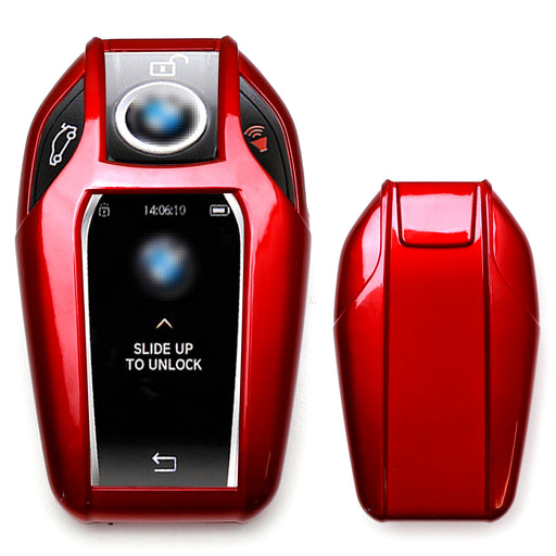 Glossy Red Key Fob Shell Cover For BMW G11/G12 7 Series i8 Touchscreen Smart Key
