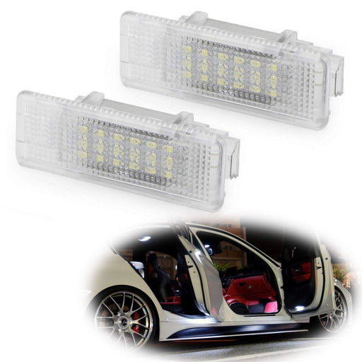 White LED Step Courtesy Lights For BMW E39 5 Series E53 X5, Replace OEM Footwell