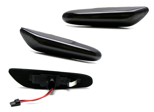 Smoked Lens White Sequential LED Side Marker Blinker Lights For BMW 1 3 5 Series