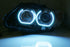DTM Style Horseshoe RGB Multi-Color LED Angel Eyes Halo Rings For BMW Headlights