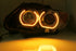 DTM Style Horseshoe RGB Multi-Color LED Angel Eyes Halo Rings For BMW Headlights