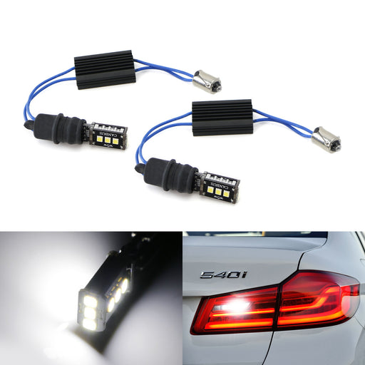 White LED Bulbs w/Can-bus Decoders For 2017-up BMW G30 5 Series Reverse Lights
