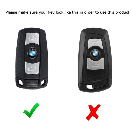 Carbon Fiber Pattern Soft Silicone Key Fob Cover For BMW First Gen Keyless Fob