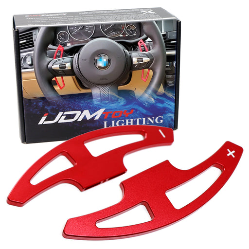 CNC Red Aluminum Steering Wheel Larger Paddle Shifters For BMW Exx M3 M6 X5M X6M