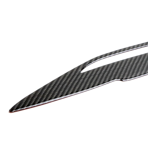 Euro Black Real Carbon Fiber Headlight Eyebrow Eyelid Trim For BMW F15 X5 F16 X6