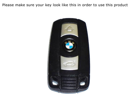 M-Colored Stripe Carbon Fiber Smart Remote Key Fob For BMW 1 3 5 6 Series X5 X6