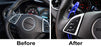 Blue Steering Wheel Paddle Shifter Extensions For Chevy 14-19 Corvette, Camaro