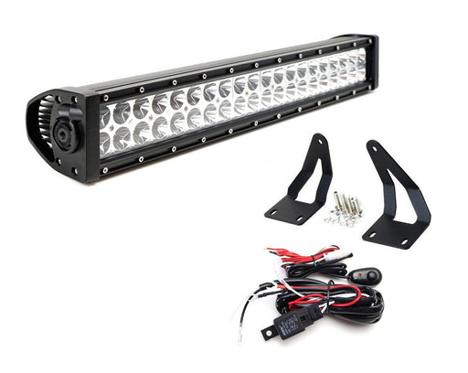 White Amber 120W LED Light Bar w/ Bracket/Wiring For 11-14 Silverado 2500/3500HD