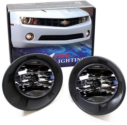 Complete Smoked Lens Fog Lights w/ Bezel Cover, Wirings For 2010-13 Camaro LS LT
