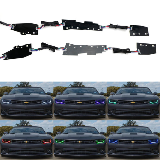 RGBW Multicolor LED Headlight Circuit Board Ambient Light For 16-20 Chevy Camaro