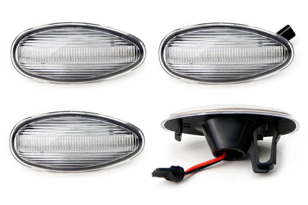 Clear Lens Full LED Rear Bed Side Marker Lamps For 08-14 Chevy GMC 2500 3500HD