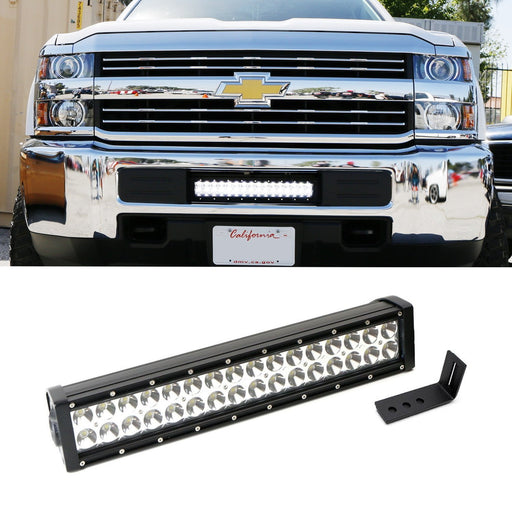 96W LED Light Bar w/ Lower Bumper Bracket, Wiring For 15-up Silverado 2500 3500