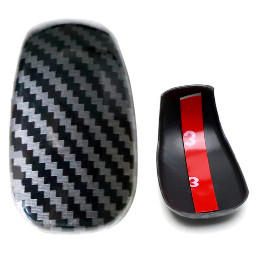 Gloss Black Carbon Fiber Pattern Shifter Cover For Honda 22+ Civic, 18-22 Accord