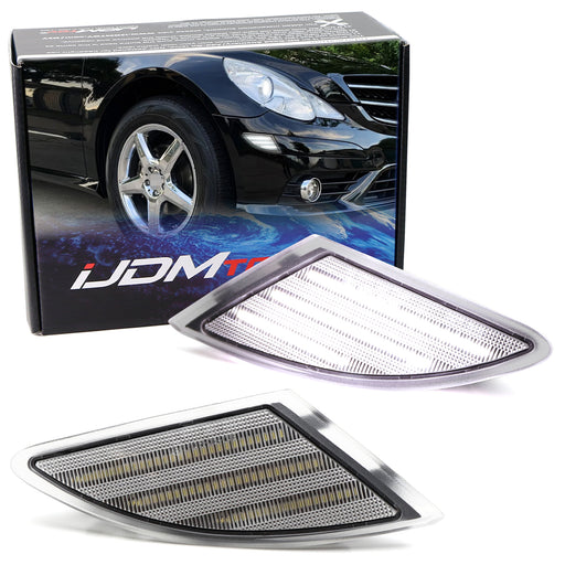 Clear Lens White Full LED Side Marker Lights For 2006-2010 Mercedes W251 R-Class