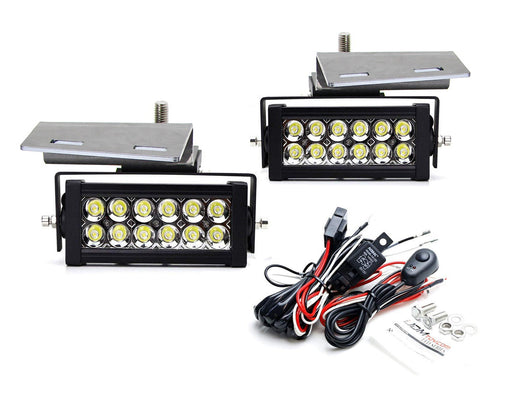 Double-Row LED Lightbar Fog Light Kit w/Bracket/Wiring For 99-02 Chevy 1500 2500