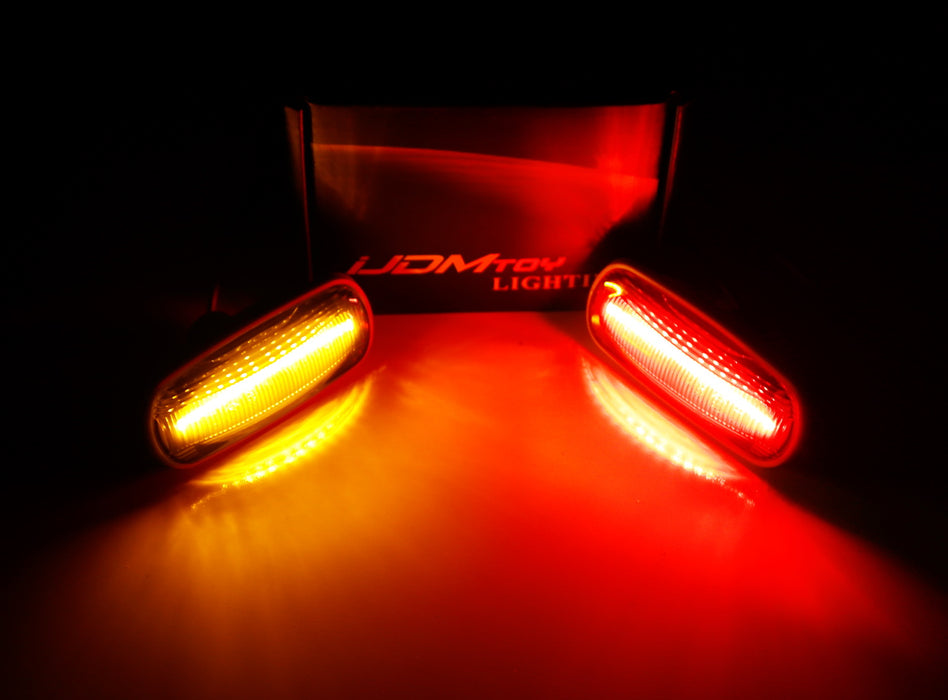 Clear Lens Front/Rear 48-LED Fender Side Marker Lamps For 03-09 RAM Double Wheel