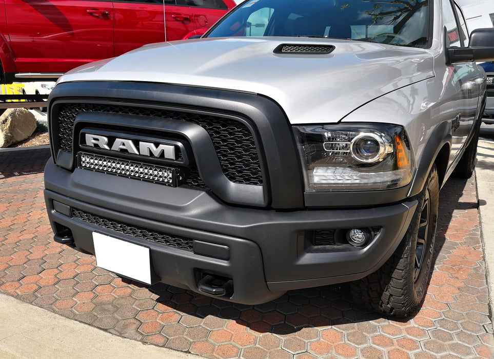20" 120W LED Light Bar w/ Front Grill Mounting Bracket, Wire For Dodge RAM Rebel
