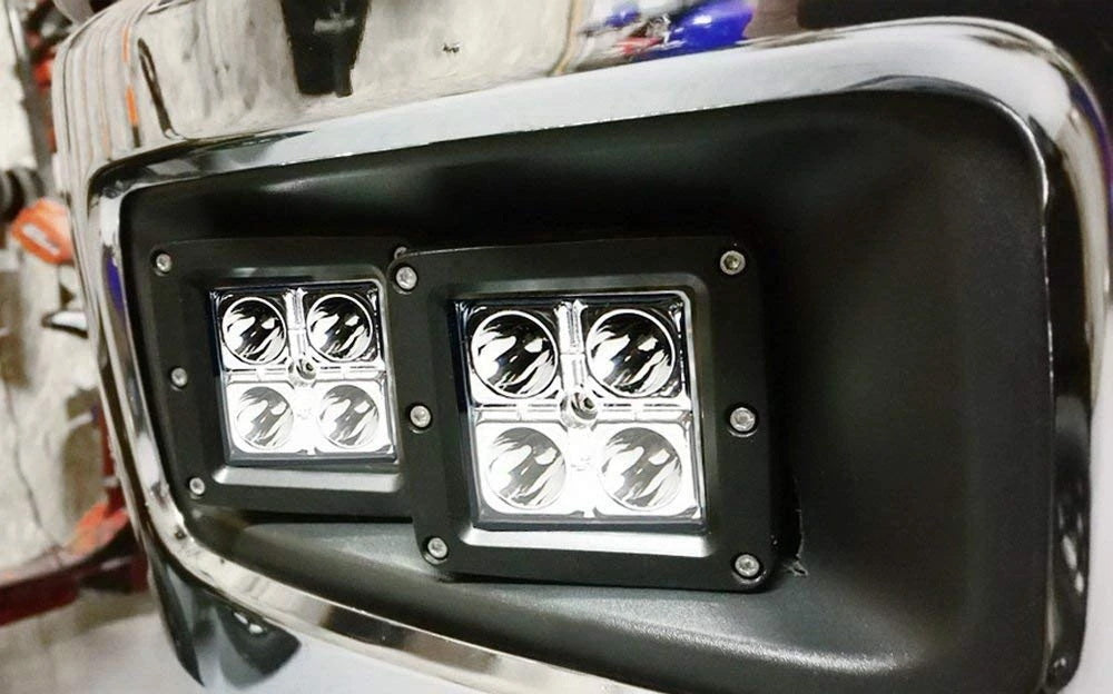 Double Ditch Light Extension Mounting Brackets w/Dual DTP Connector Splitters