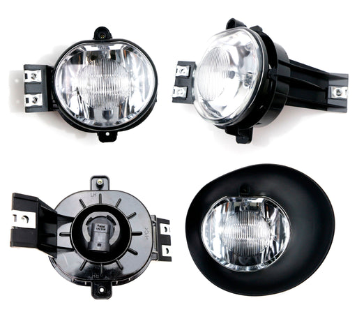 Clear Lens Fog Lights w/ 9145 Halogen Bulbs, Covers For Dodge RAM 1500 2500 3500