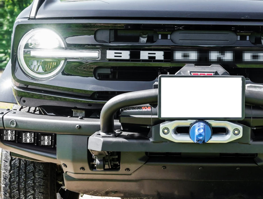Modular Bumper Mount Triple LED Pod Light Kit w/Bracket, Wiring For Ford Bronco