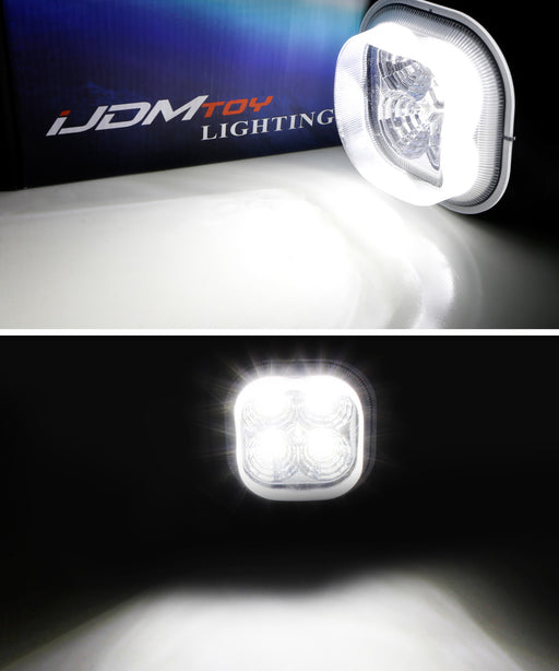 Full 2x2 LED Fog Light Kit w/ Bracket/Wirings For 08-10 Ford F250 F350 F450 SD