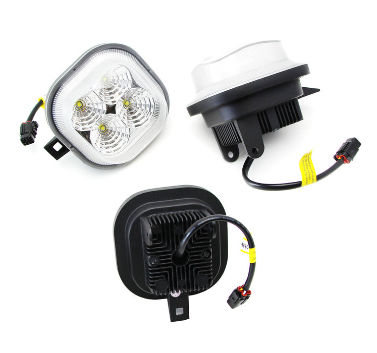 Full 2x2 LED Fog Light Kit w/Foglight Bezels, Wires For Ford F250 F350 F450 F550