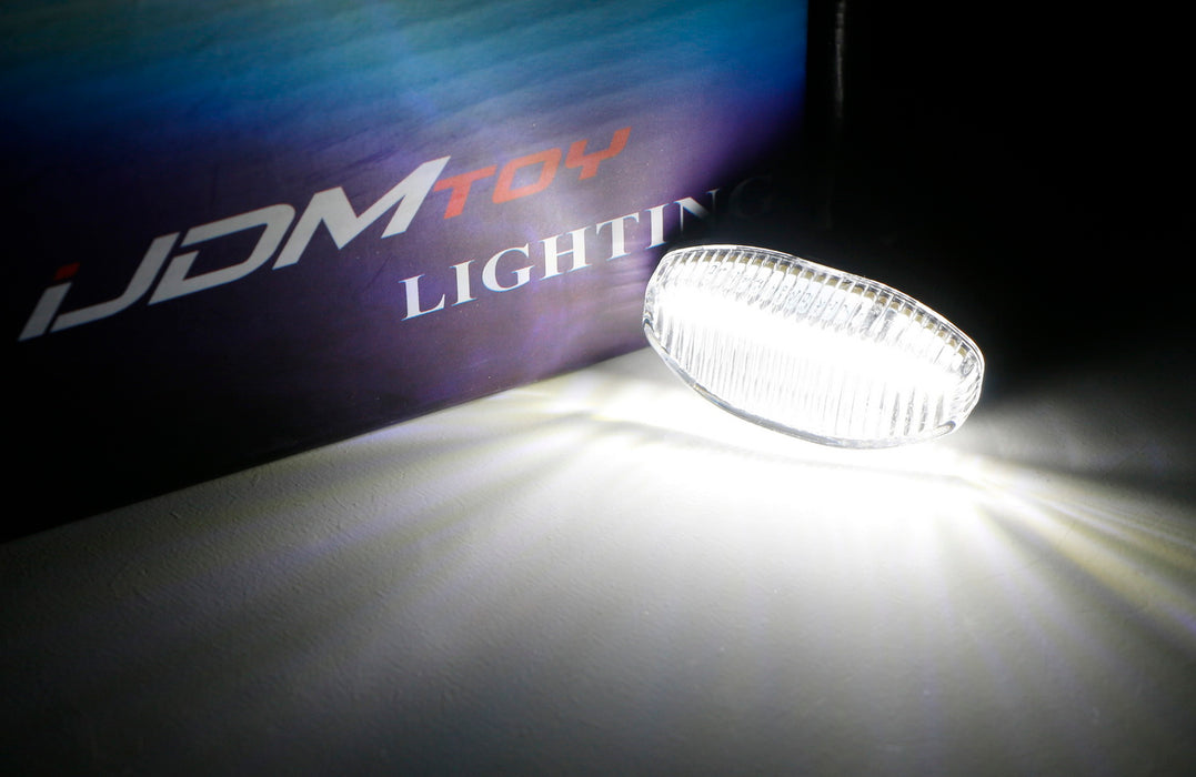 Smoked Lens White LED Front Fender Flare Sidemarker Lamps For 17-20 Ford Raptor