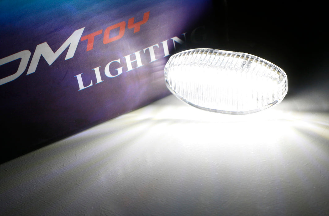 Clear Lens 12-SMD White LED Bumper Fender Flare Sidemarker Lamps For Ford Raptor