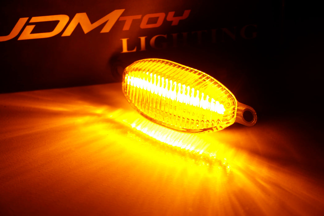 3pcs Clear 12-SMD Amber Yellow LED Front Grille Running Lights For Ford Raptor