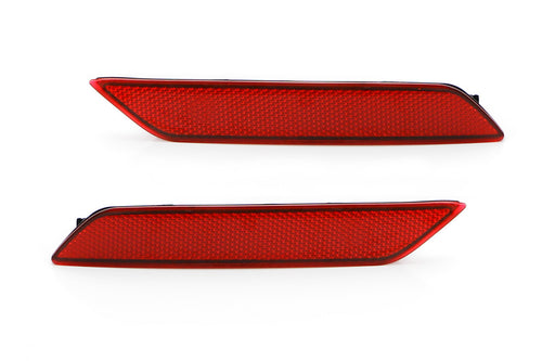 OE-Spec Red Rear Bumper Reflector Lens Assy For 13-15 9th Gen Honda Civic Sedan