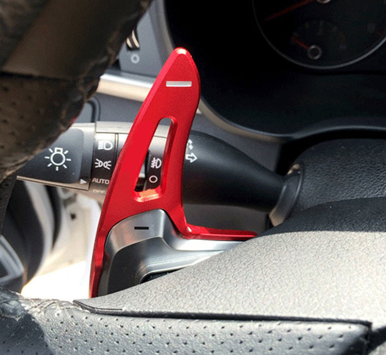 Red CNC Billet Steering Wheel Paddle Shifter Extension For 18-up Genesis G70 4DR
