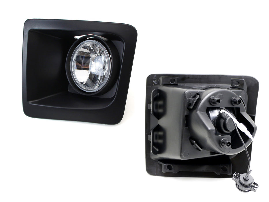 Complete Clear Lens Fog Lights w/ Bezel Cover, Wirings For 14-15 GMC Sierra 1500