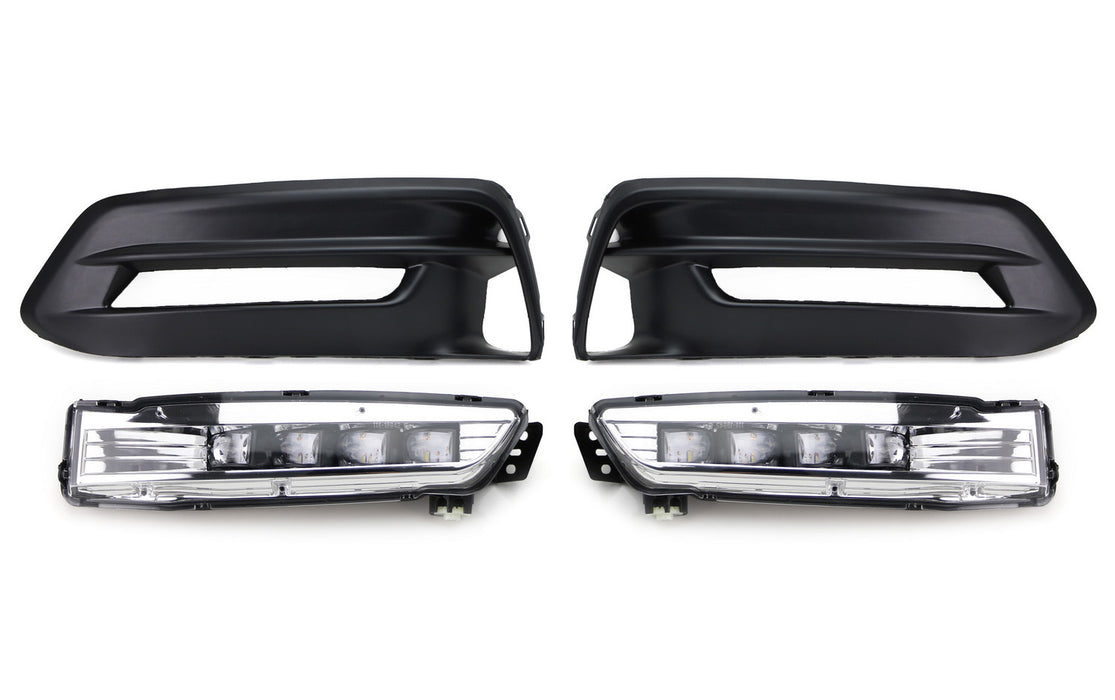 OEM Spec White LED Fog Light Kit ,w/ Bezel,Wiring For 2018-20 Honda Accord Sedan