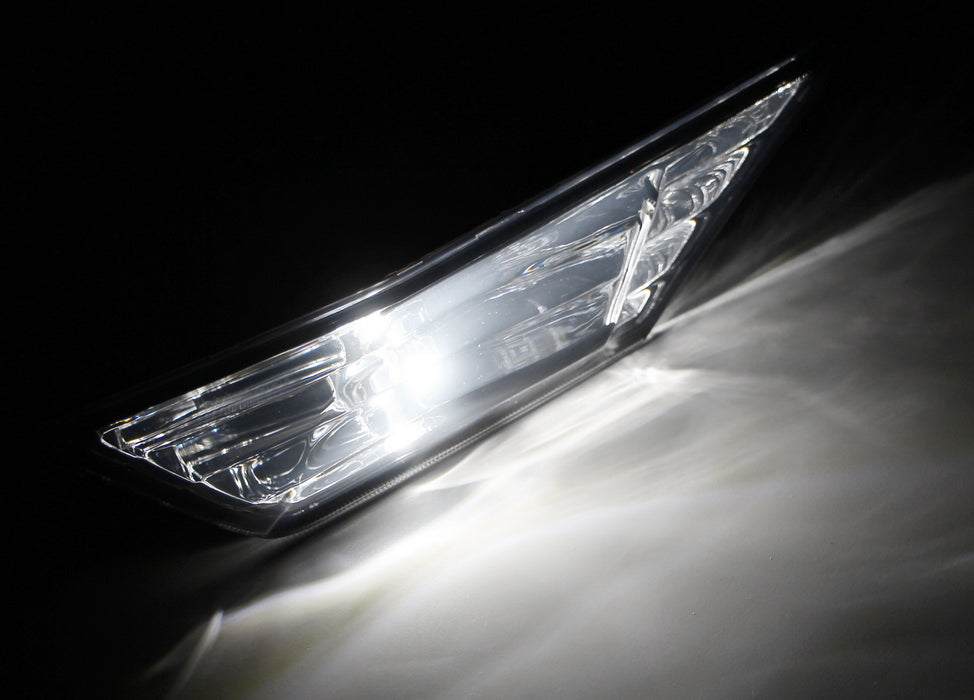 JDM Smoked Lens Side Marker Lamps w/White LED Bulbs For 16+ 10th Gen Honda Civic