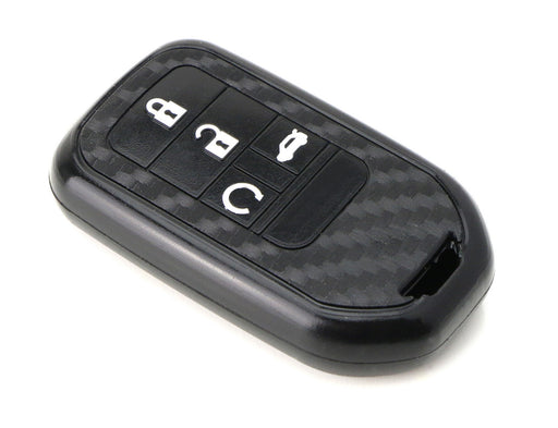 Carbon Fiber Soft Silicone Key Fob Cover For 15-22 Accord CRV, 16-up Civic Pilot