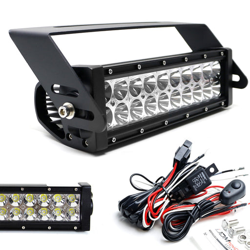 Bumper Mount 60W LED Light Bar Kit w/ Bracket, Wirings For Jeep Wrangler JK JL