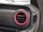 Red Aluminum Outer AC Vent Opening Surrounding Rings For Jeep 18-up Wrangler JL