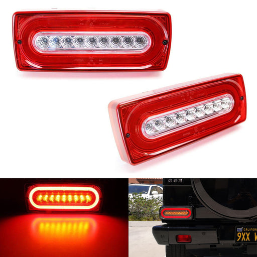 Red Lens Full LED Turn Signal/Tail Lights For 1999-2018 Mercedes W463 G-Class