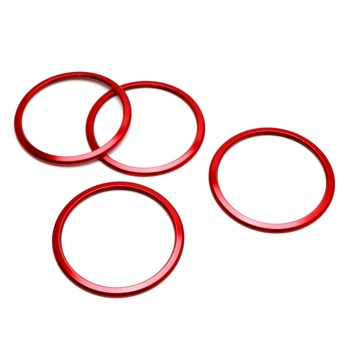 4pc Red Air Conditioner AC Vent Outer Ring Decoration Trims For Chevy 16+ Camaro