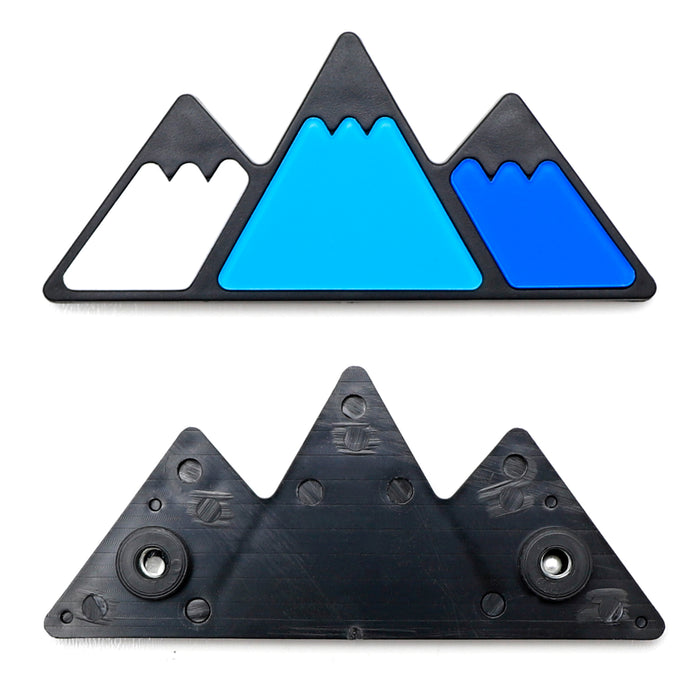 Blue Retro 3-Color Trail Mountain Shape Grille Badge Emblem For Toyota Truck SUV