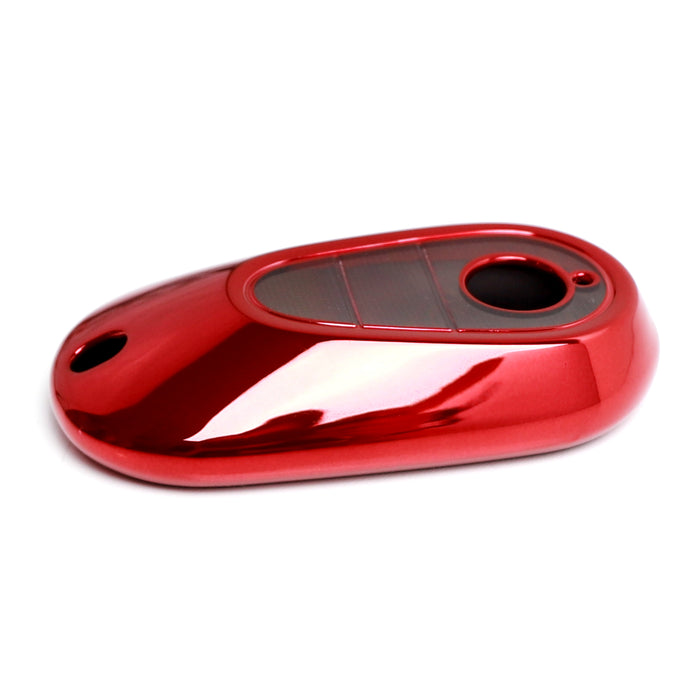 Red TPU Key Fob Protective Case w/Face Panel Cover For Mercedes W223 S, W206 C