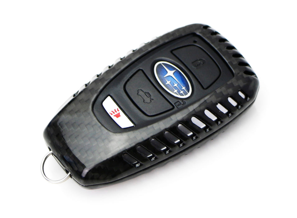 Real Carbon Fiber Key Fob Protective Cover For Subaru BRZ WRX Legacy Outback XV