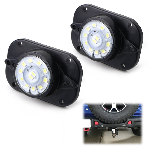 White 12-LED Surface Flush Mount LED Lighting Kit for Front Driving/Fog Lights