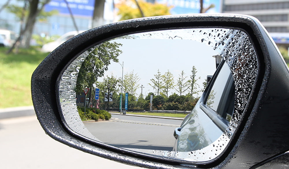 4-Pack HD PET Nano Anti-Fog Anti-Glare Car Rear View Mirror Protective Film Set