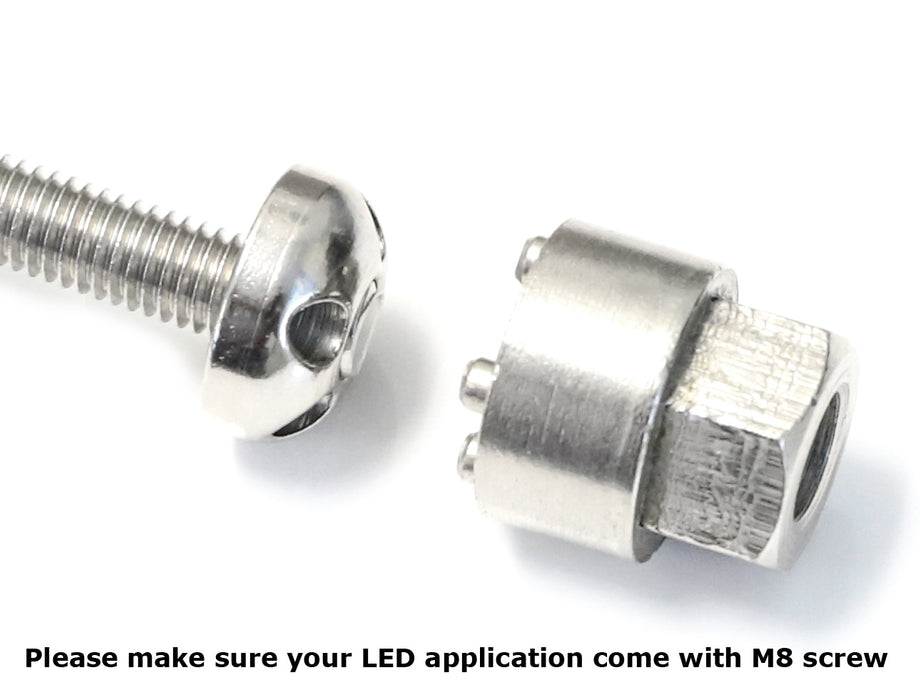 Stainless Steel M8 Anti-Theft Nut/Bolt Key For LED Light Bar, Fog Lamp Security