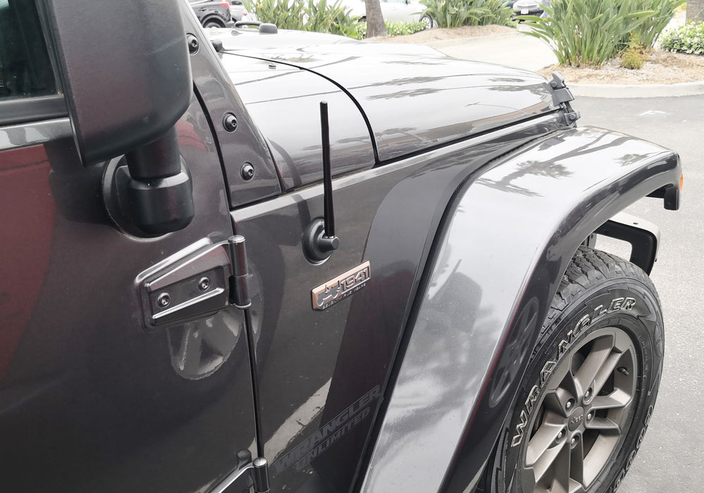 7" Short Matte Black Radio Antenna Topper For Jeep Wrangler TJ JK JL, Gladiator
