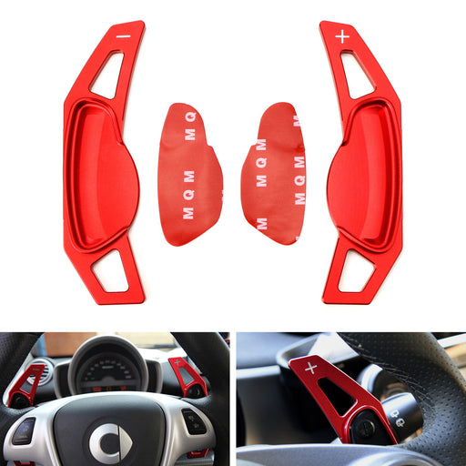 Red Aluminum Steering Wheel Paddle Shifter Extension For 08-18 Smart Fortwo For4