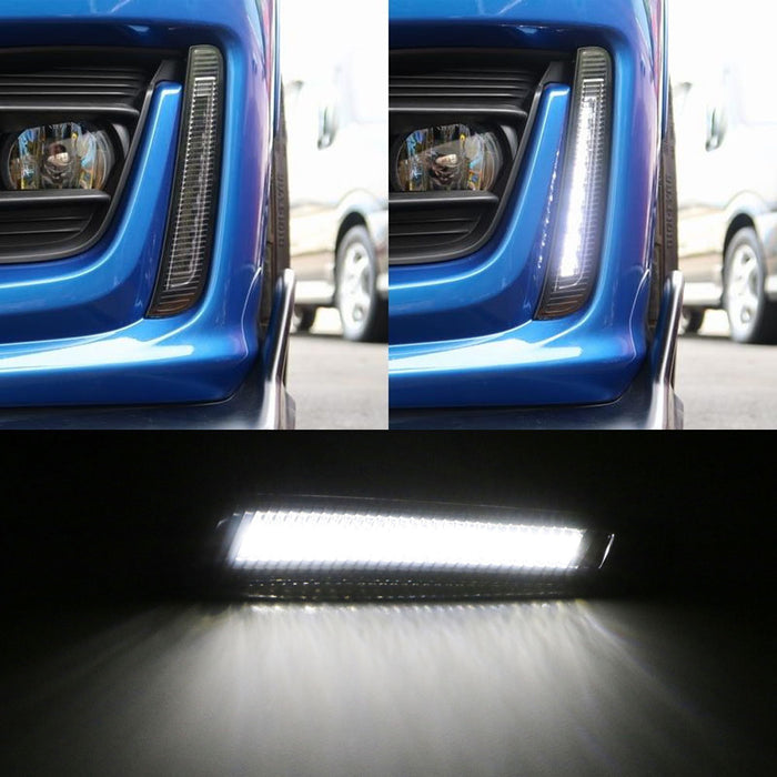 JDM Style Smoked Lens White LED Daytime Running Lights For 17-21 LCI Subaru BRZ