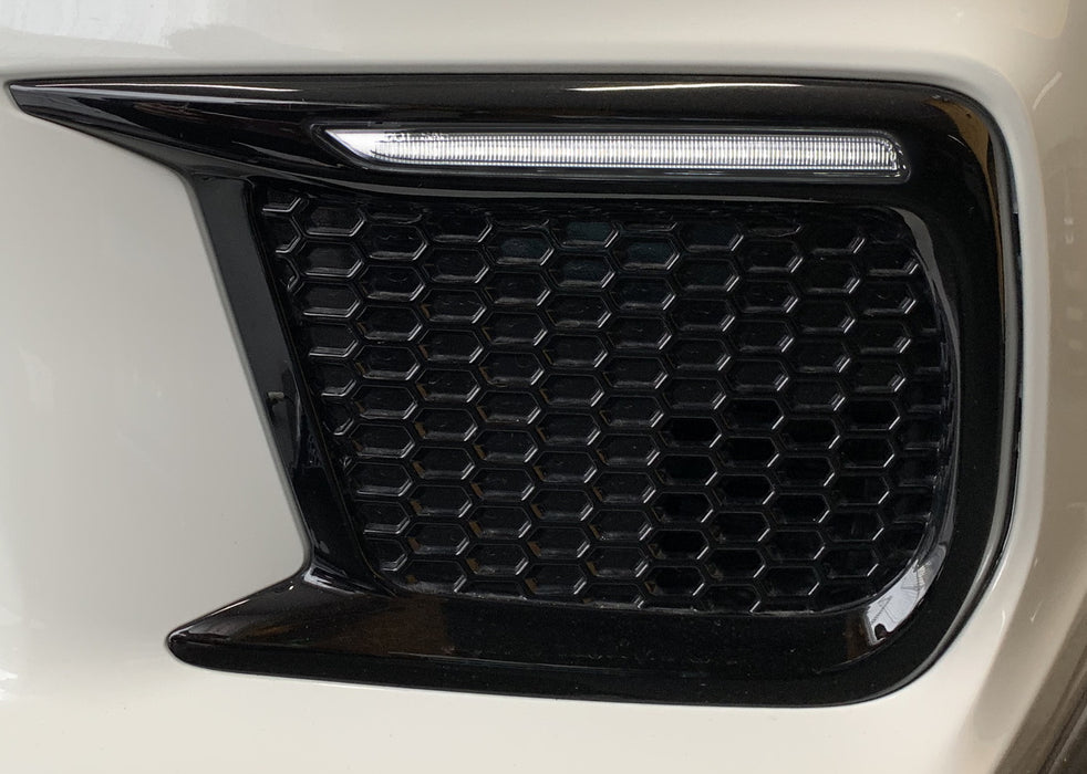 White/Amber Sequential/Switchback LED DRL Fog Bezels For 2018-21 Subaru WRX STI