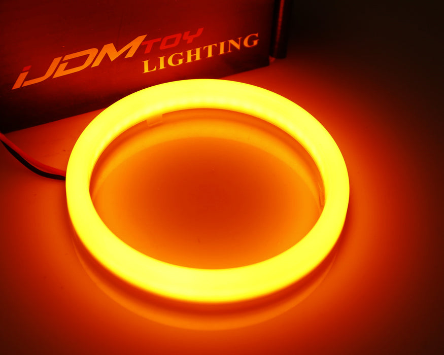 100mm White/Amber Switchback LED Halo Ring Kit For Headlight Fog Light Retrofit